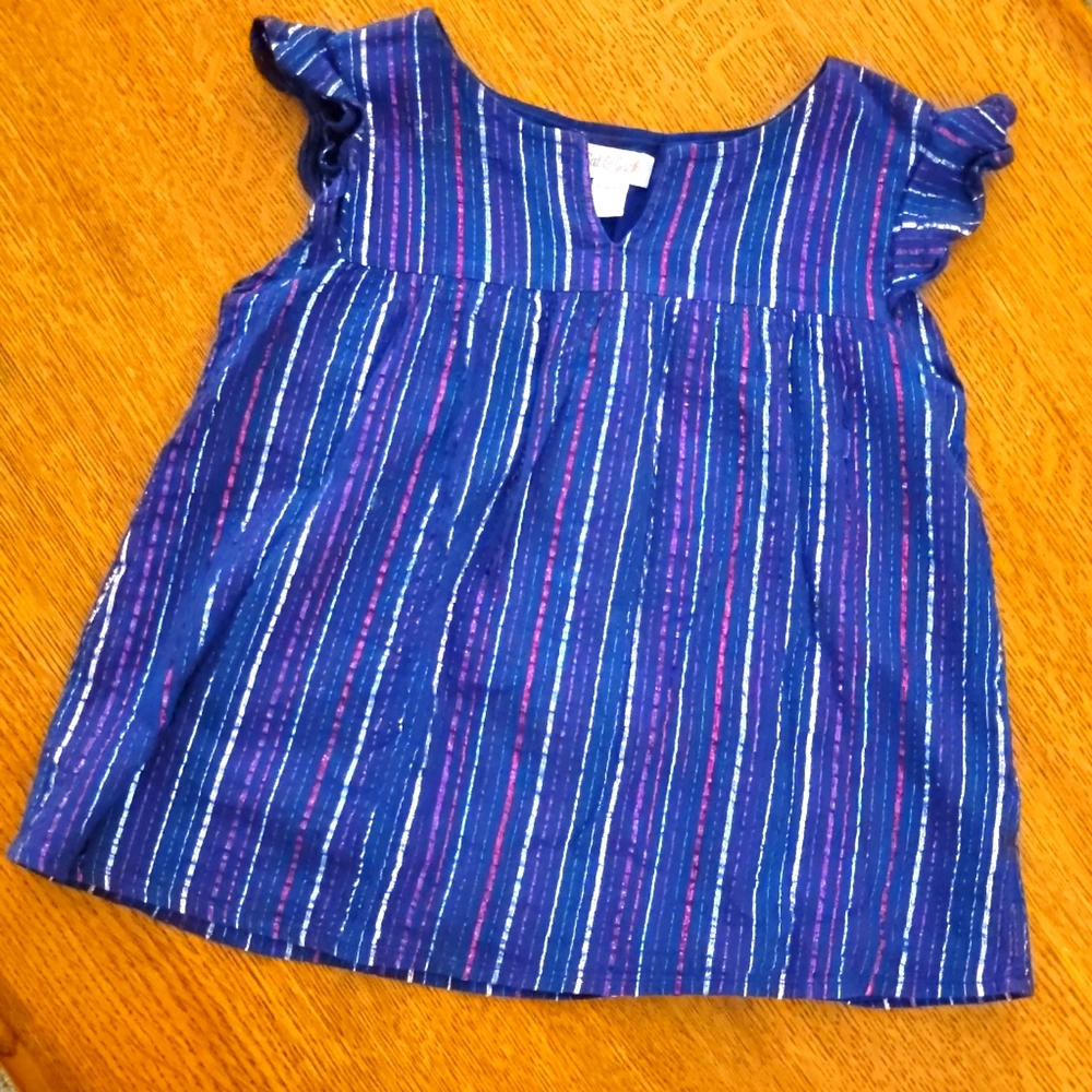 Cat & Jack blue flutter sleeve blouse